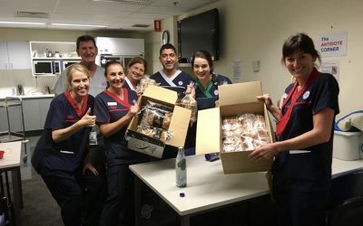 Providing Morning Tea to our Emergency Workers